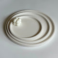 Plateaux rond en jesmonite blanc trois tailles