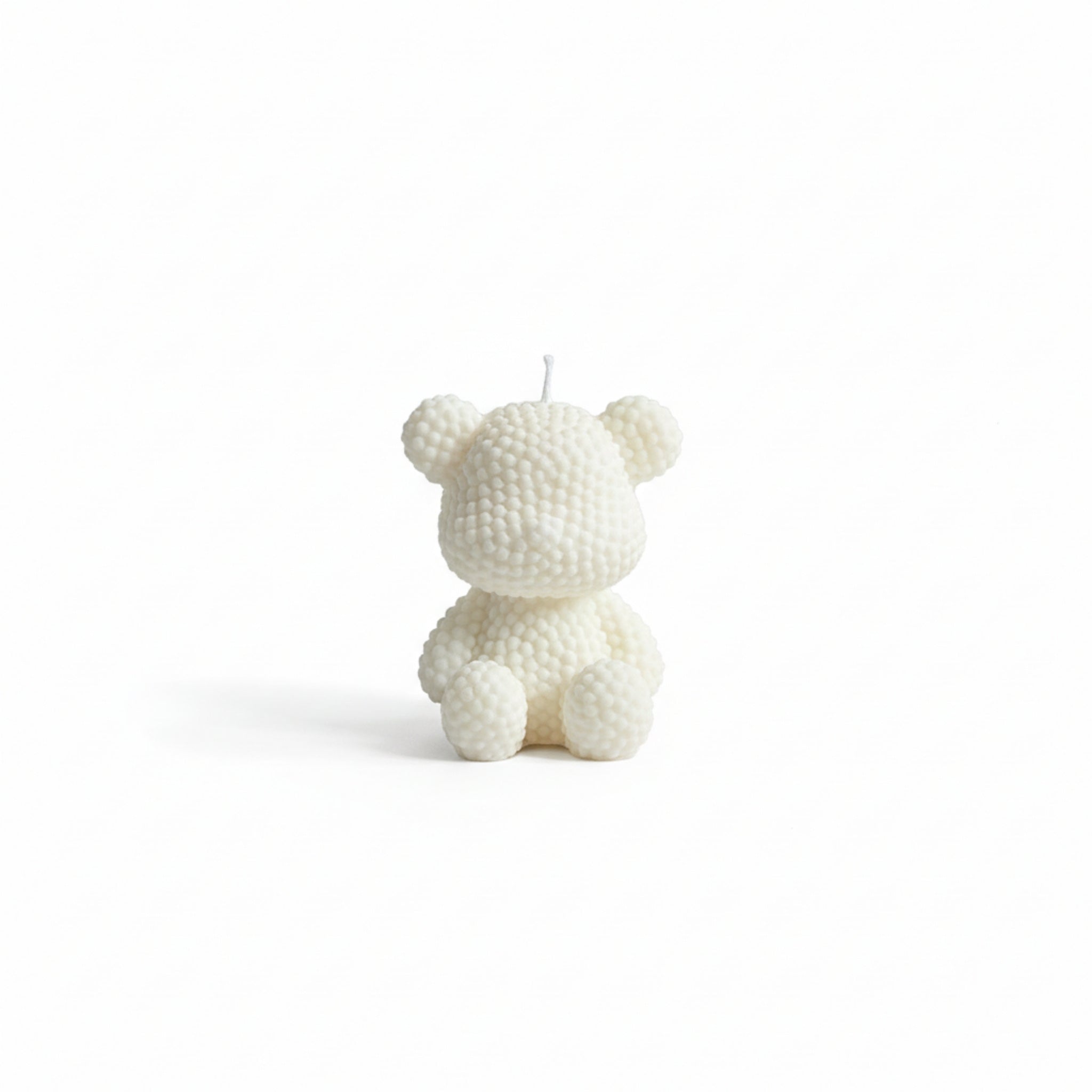 Claudine - bougie végétale en forme d'ourson texture bulle photo produit