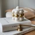 la bougie bubble boules dorées  - lifestyle cire végétale parfumée