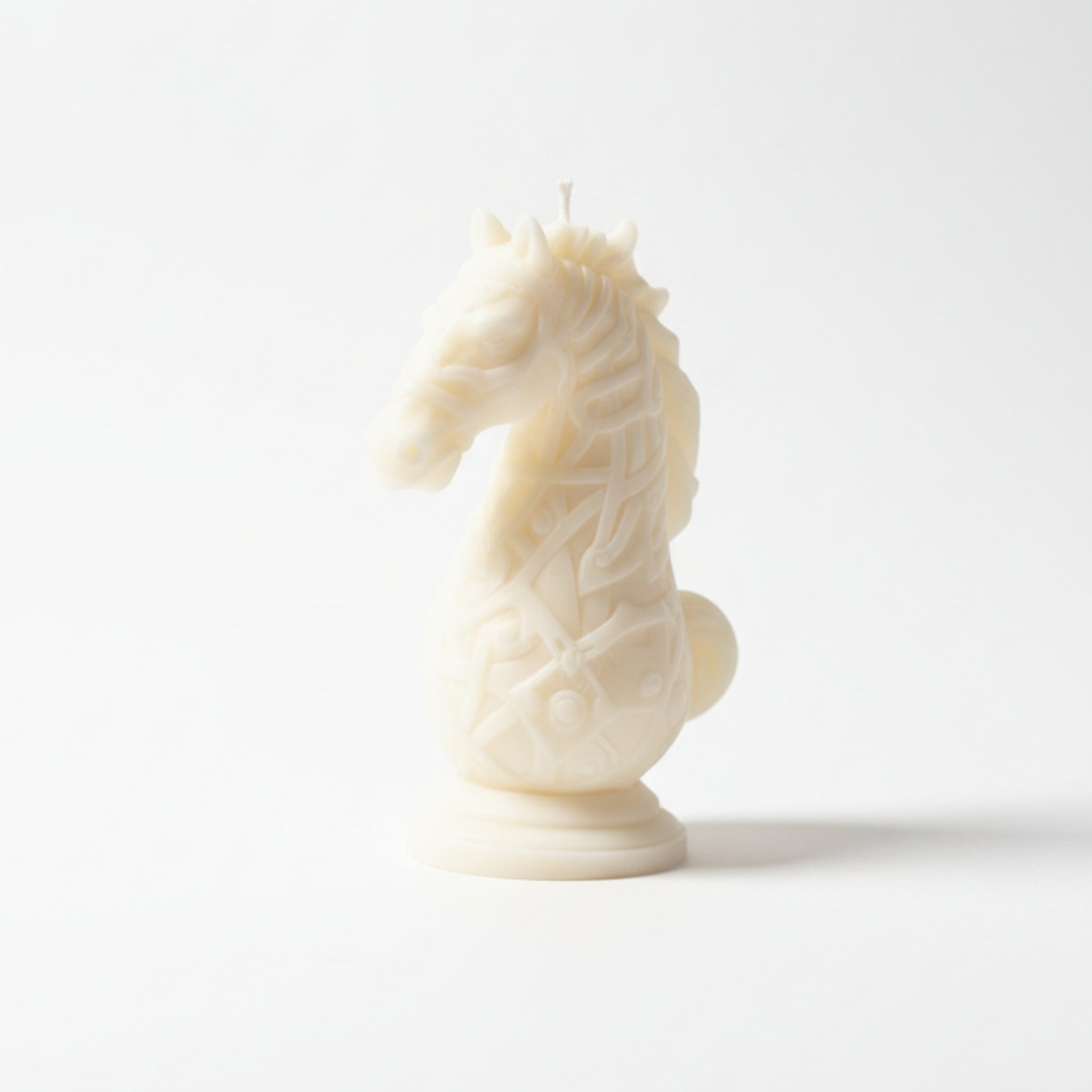 Le cavalier - bougie végétale décorative pièce d'échec