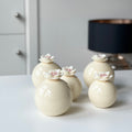 Bougie porcelaine anémone bougie décorative en cire de colza